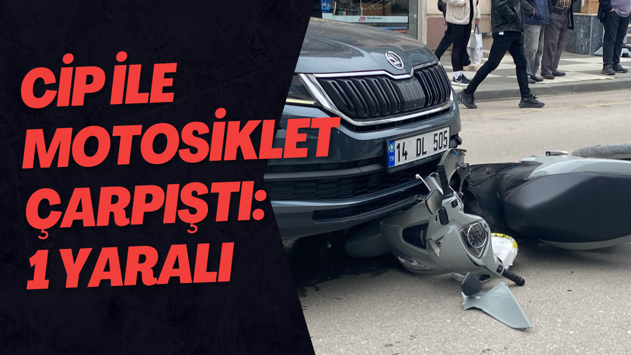 Cip İle Motosiklet Çarpıştı: 1 Yaralı