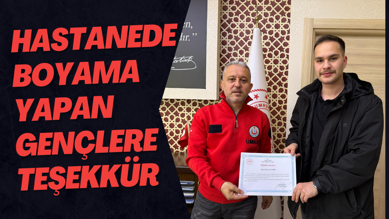 Hastanede Boyama Yapan Gençlere Teşekkür