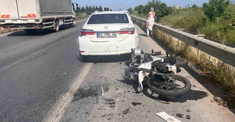 Otomobille çarpışan motosikletin sürücüsü hayatını kaybetti