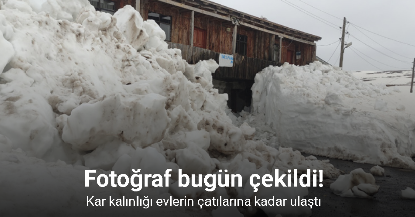 Yayla evleri, kar altında
