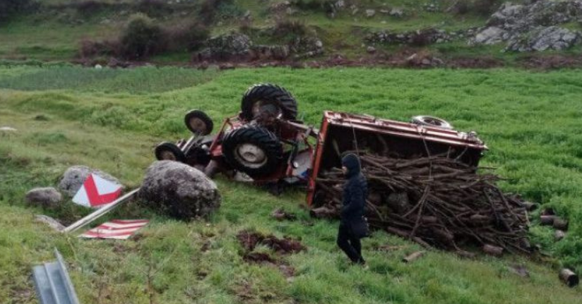 Traktör kazası evli çifti ayırdı: 1 ölü, 1 yaralı