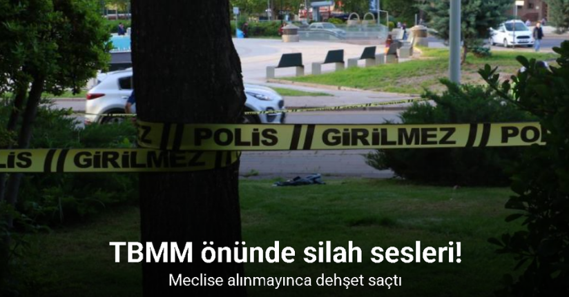 TBMM önünde havaya ateş açan şahıs gözaltına alındı