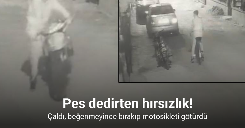 Çaldığı bisikleti beğenmeyince bırakıp motosikleti götürdü
