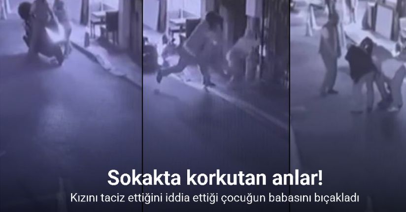 Kızını taciz ettiğini öne sürdüğü çocuğun babasını böyle bıçakladı