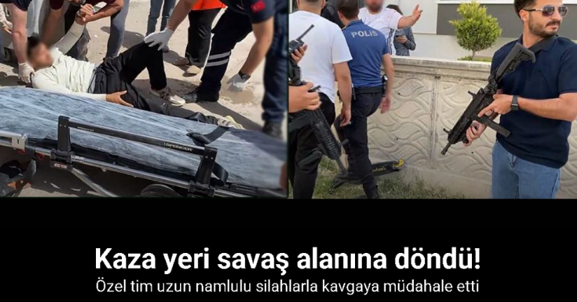 Aksaray’da kaza yeri savaş alanına döndü: 2’si silahla 8 kişi yaralandı