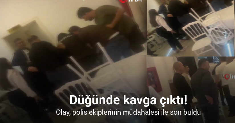 Ankara’da düğünde çıkan kavga kameralara yansıdı
