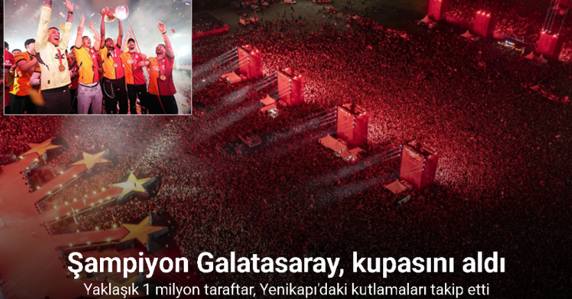 Şampiyon Galatasaray, kupasını Yenikapı’da aldı