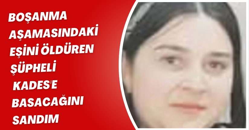 Boşanma aşamasındaki eşini öldüren şüpheli: KADES'e basacağını sandım