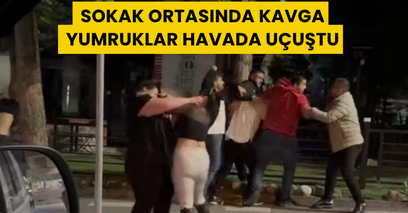 Sokak ortasında kavga: Yumruklar havada uçuştu