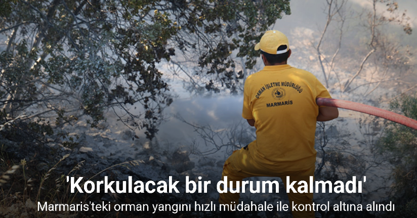 Marmaris'teki orman yangını hızlı müdahale ile kontrol altına alındı
