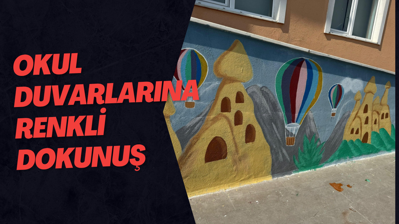 Okul Duvarlarına Renkli Dokunuş