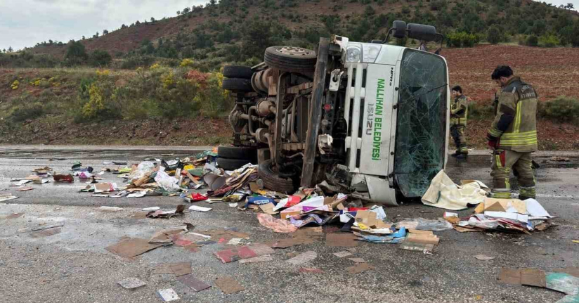 Ankara’da belediye kamyonu kontrolden çıktı: 1 ölü, 1 yaralı