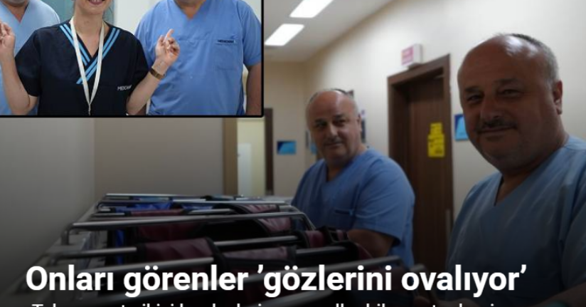 Aynı hastanede çalışan ikizleri görenler ’gözlerini ovalıyor’