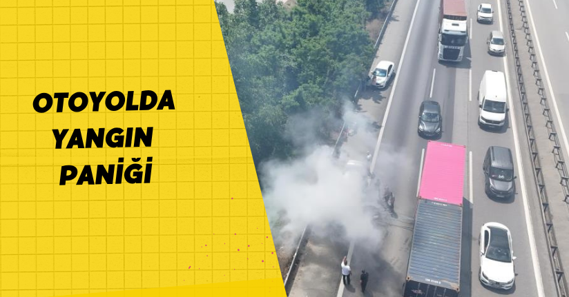 Otoyolda yangın paniği