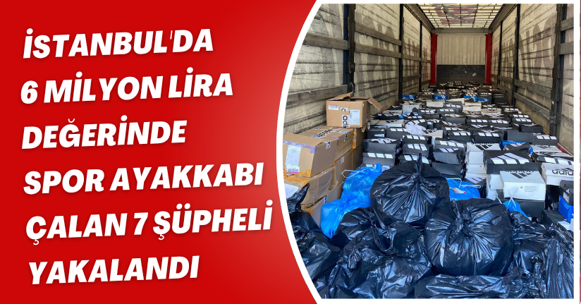  İstanbul'da 6 milyon lira değerinde spor ayakkabı çalan 7 şüpheli yakalandı