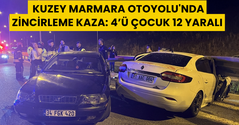Kocaeli'de Kuzey Marmara Otoyolu'nda Zincirleme Kaza: 4’ü Çocuk 12 Yaralı