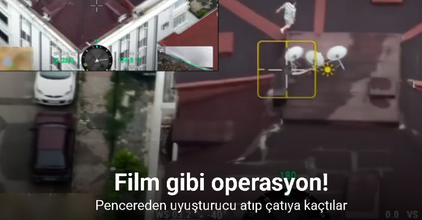 Sultanbeyli’de film gibi operasyon: Pencereden uyuşturucu atıp çatıya kaçtılar
