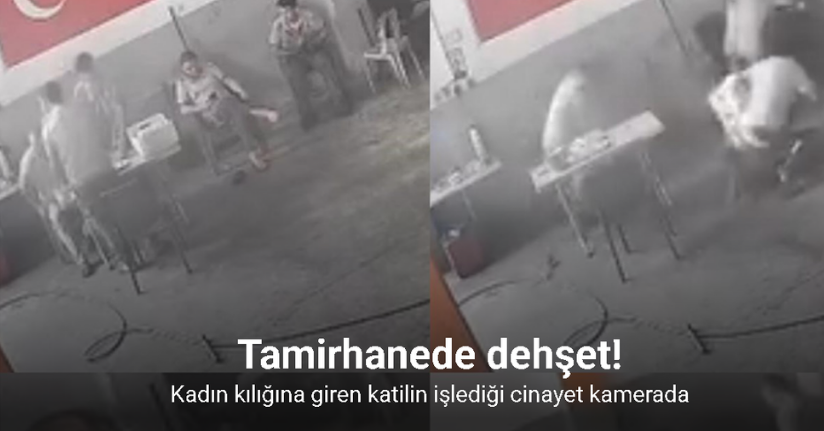Kadın kılığına giren katilin işlediği cinayet kamerada