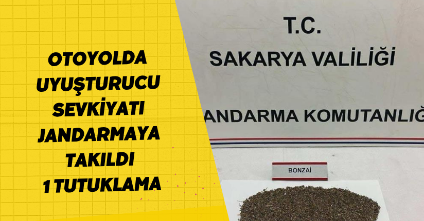 Otoyolda uyuşturucu sevkiyatı jandarmaya takıldı: 1 tutuklama