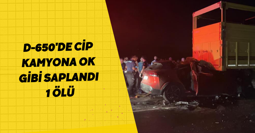 D-650'de cip, kamyona ok gibi saplandı: 1 ölü