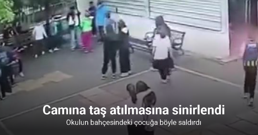 Ataşehir’de camına taş atılmasına sinirlenen kadın, okulun bahçesindeki çocuğa saldırdı