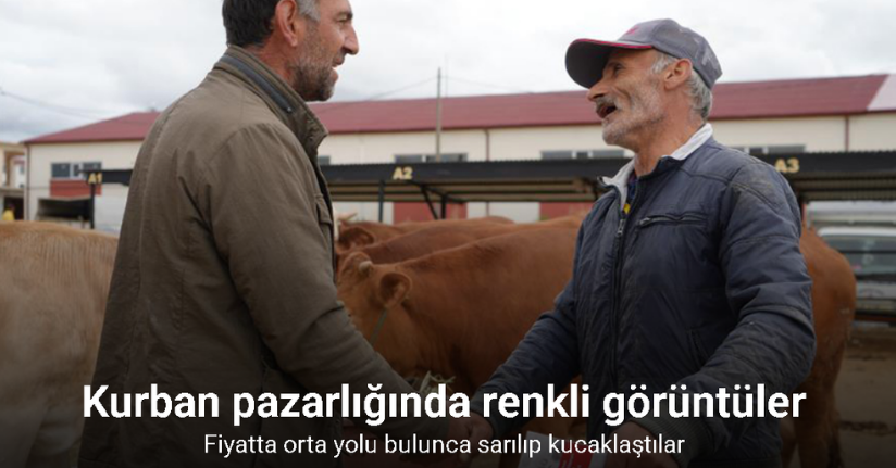 Bayburt’ta kurban pazarlığı renkli ve samimi görüntülere sahne oldu