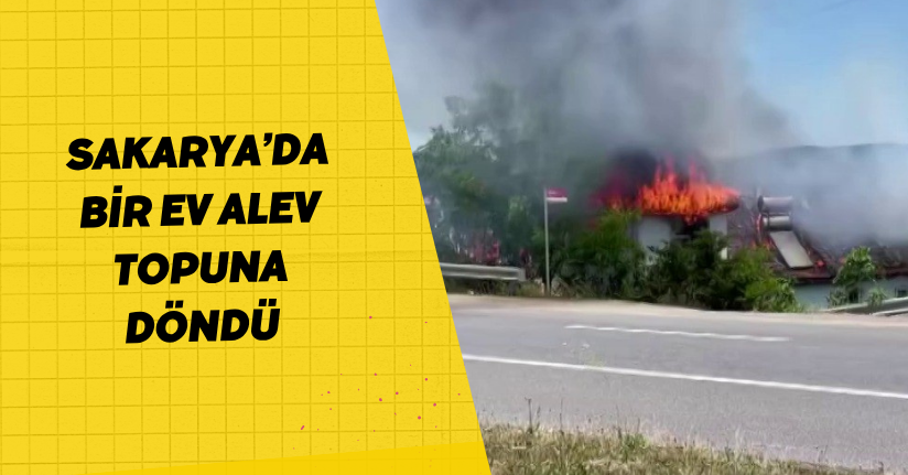 Sakarya’da bir ev alev topuna döndü