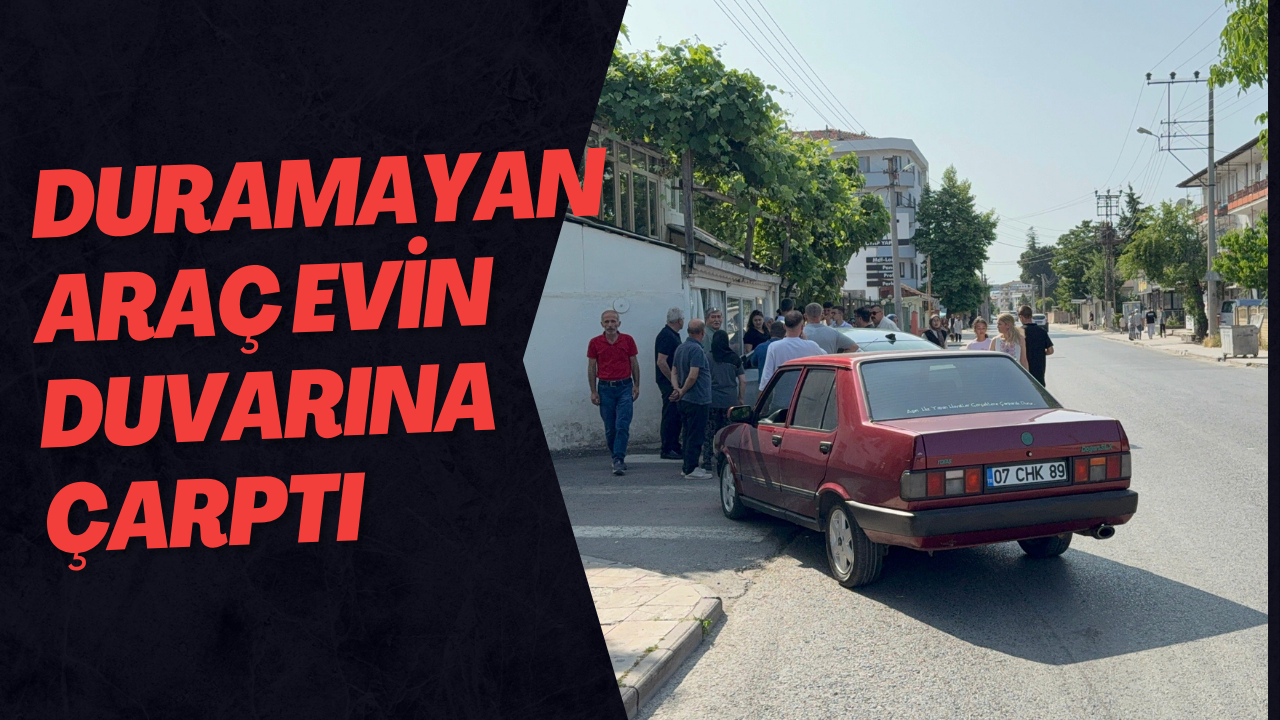 Duramayan Araç Evin Duvarına Çarptı