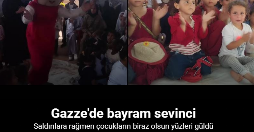 Gazze’de yetim çocuklar saldırılara rağmen düzenlenen etkinlikle bayram sevinci yaşadı