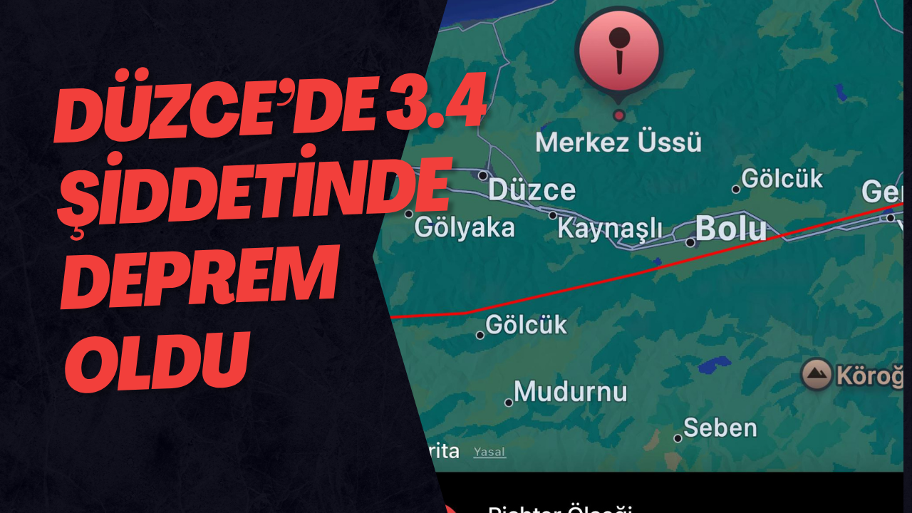 Düzce’de 3.4 Şiddetinde Deprem Oldu