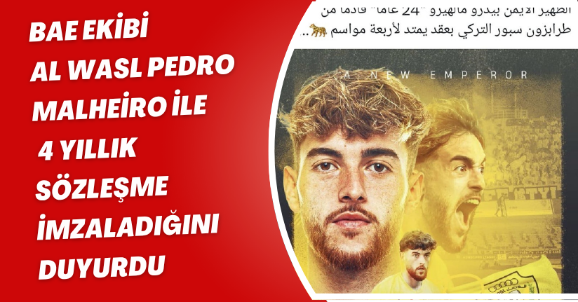 BAE ekibi Al Wasl, Pedro Malheiro ile 4 yıllık sözleşme imzaladığını duyurdu
