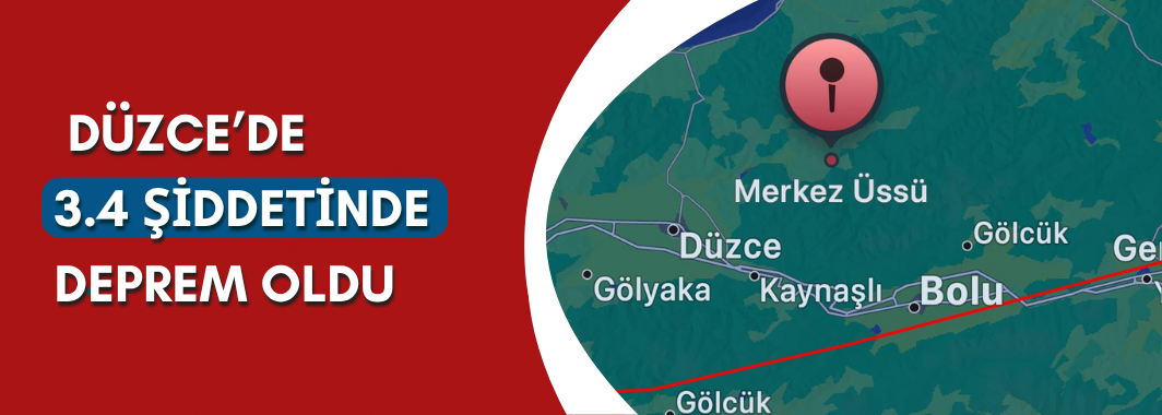 Düzce’de 3.4 Şiddetinde Deprem Oldu