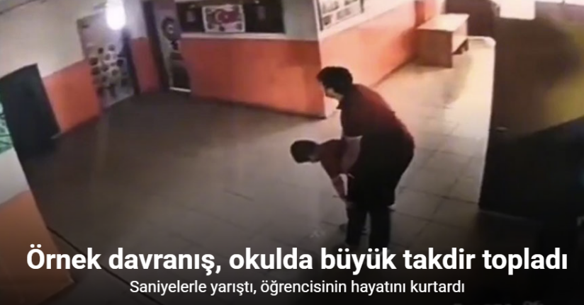 Saniyelerle yarıştı, öğrencisinin hayatını kurtardı