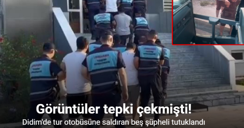 Tur otobüsüne saldıran beş şüpheli tutuklandı