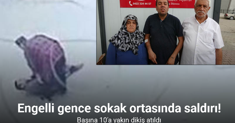 Engelli gence sokak ortasında saldırı