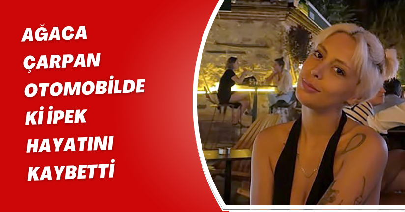 Ağaca çarpan otomobildeki İpek hayatını kaybetti