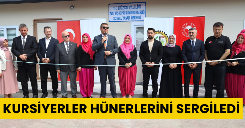 Yeni Taşköprü Köyü Sosyal Yaşam Merkezi ve Biçki-Dikiş Kursu Sergisi Açıldı