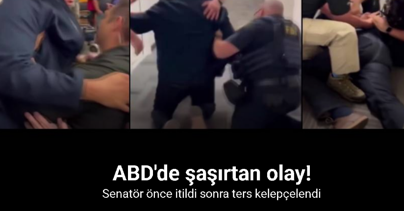 ABD'de İç Güvenlik Bakanı Noem'e soru sormaya çalışan senatöre ters kelepçe