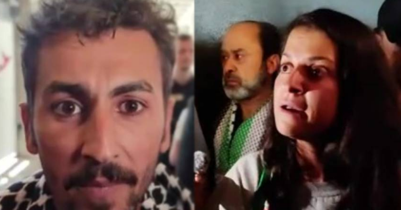 Madleen Gemisi'nde alıkonulan Şuayb Ordu ve Yasemin Acar Berlin'e geldi