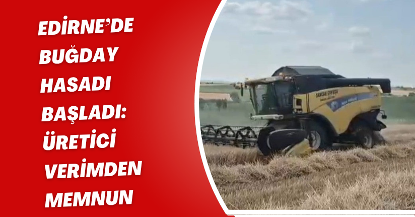 Edirne’de buğday hasadı başladı: Üretici verimden memnun