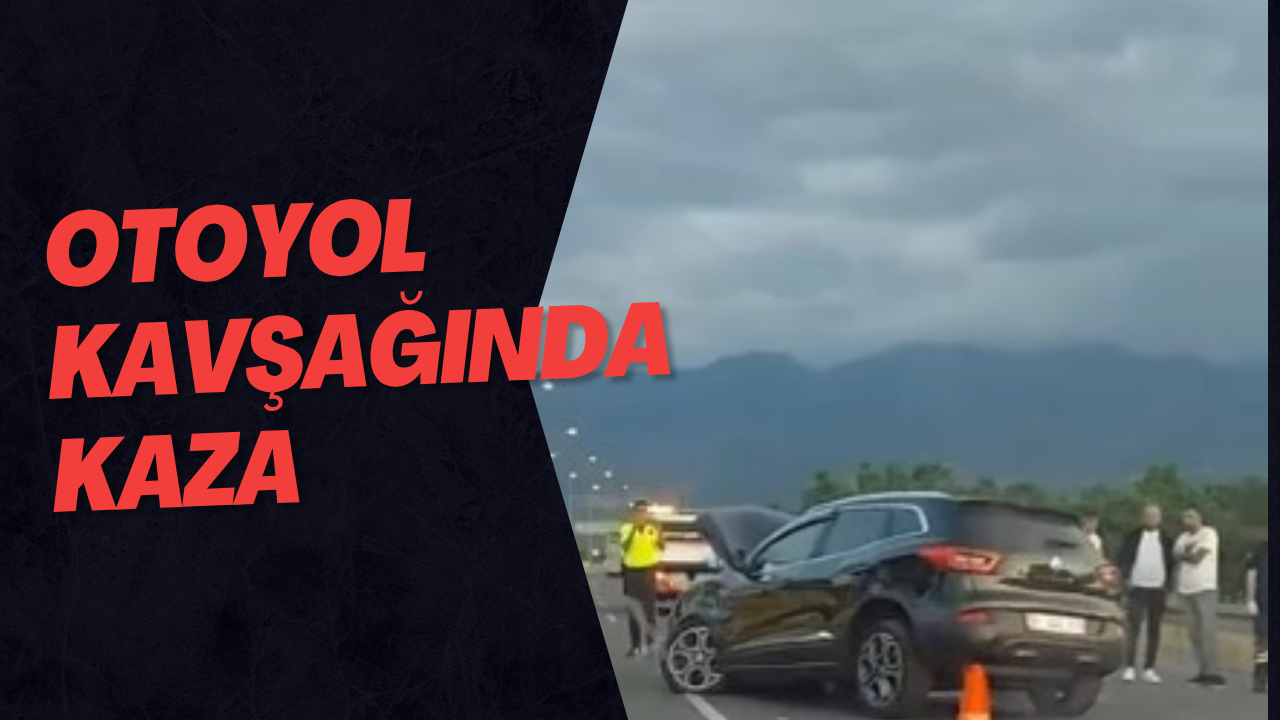Otoyol Kavşağında Kaza