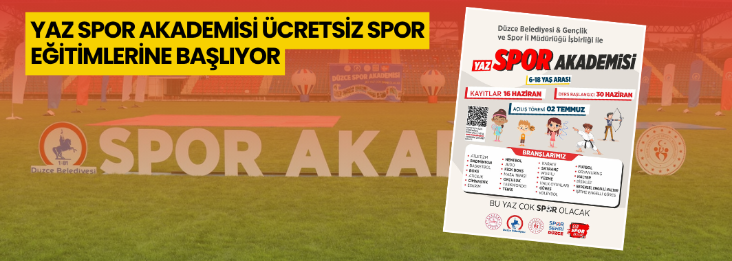 Yaz Spor Akademisi Ücretsiz Spor Eğitimlerine Başlıyor