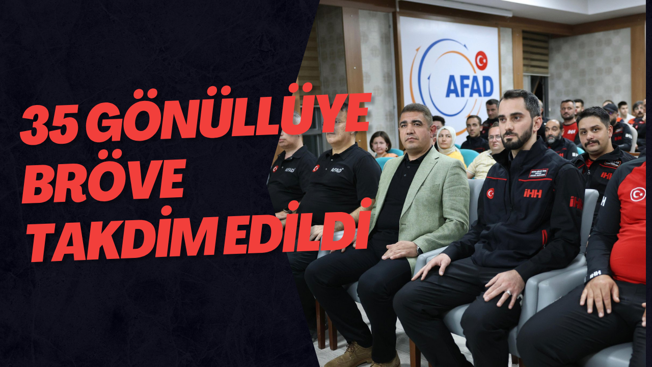35 Gönüllüye Bröve Takdim Edildi