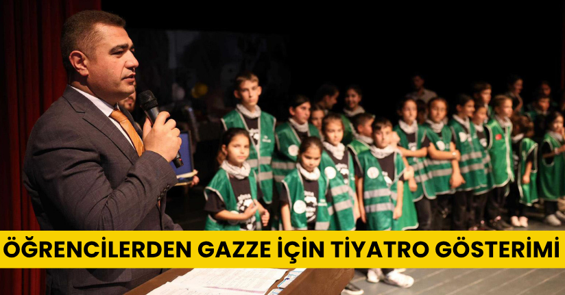 Düzce'deki öğrencilerden Gazze için tiyatro gösterimi
