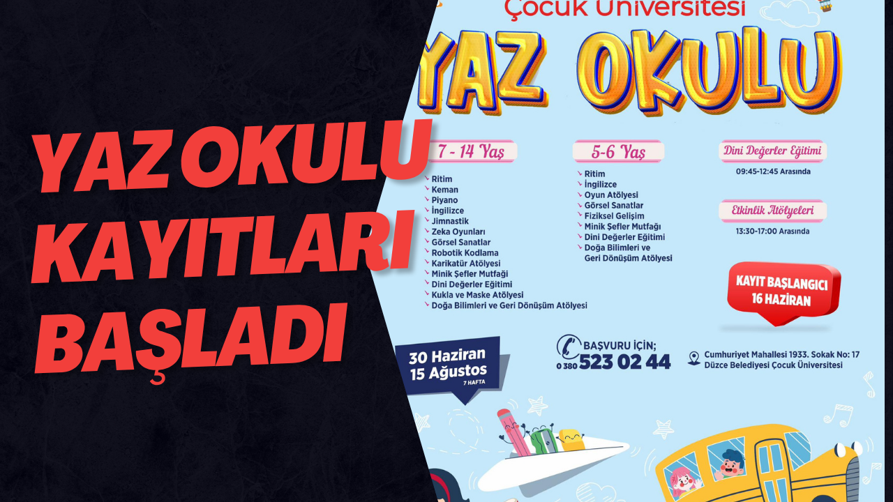 Yaz Okulu Kayıtları Başladı