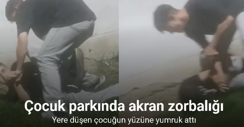 Arnavutköy’de çocuk parkında akran zorbalığı kamerada