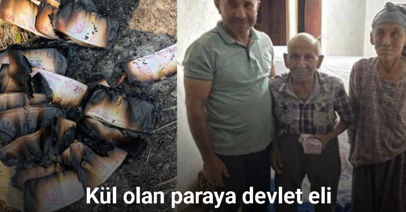 Yangında 80 bin lirasını kaybeden yaşlı adamın parası yenisiyle değiştirildi