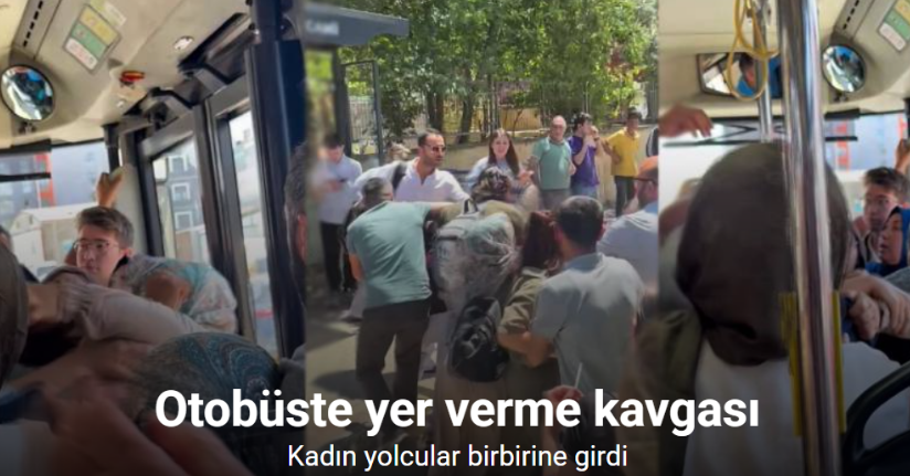 Pendik’te otobüste yer verme kavgası: Kadın yolcular birbirine girdi