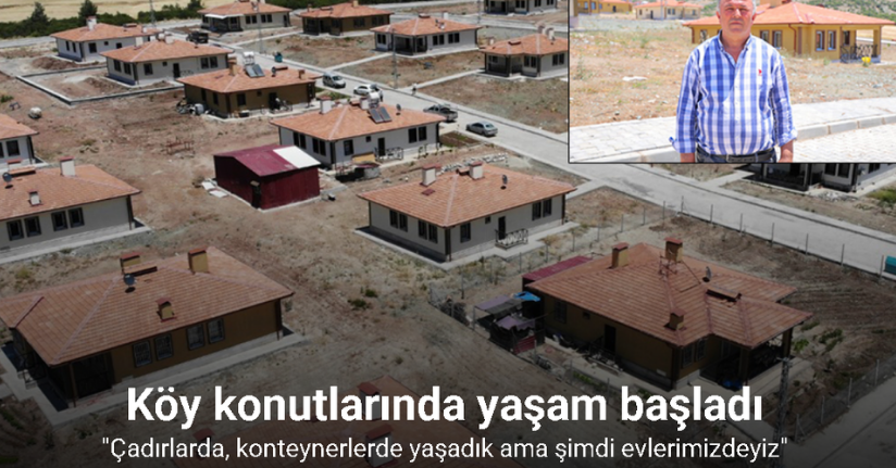 Köy konutlarında yaşam başladı