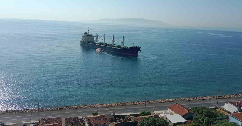 Tekirdağ’da yük gemisi karaya oturdu